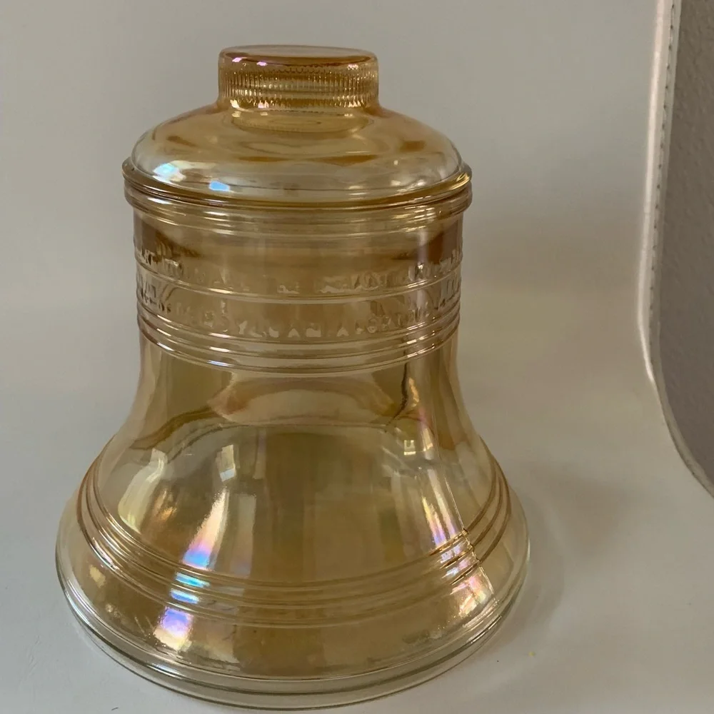 Liberty  Vintage Gold Bell-Shaped Glass Jar